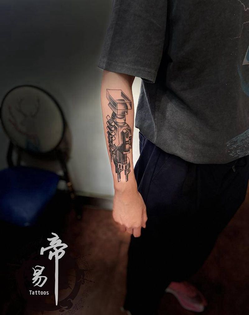 客人自带纹身图片_手臂欧美写实纹身图案