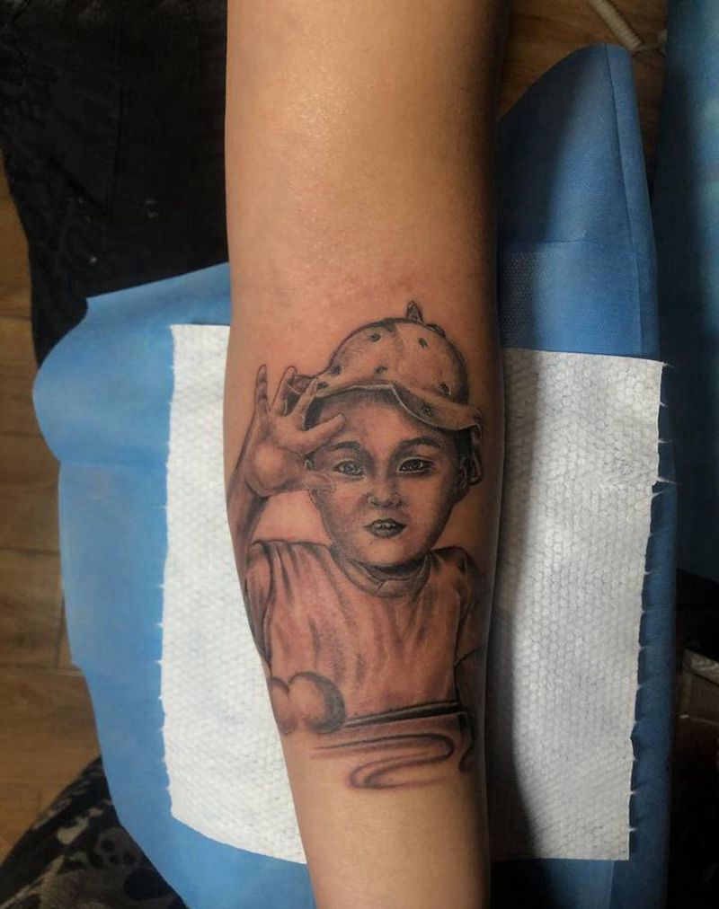 父爱如山纹身图片_手臂纹身图案