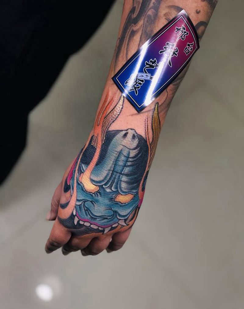 从来如此，便对吗？纹身图片_手部新传统般若纹身图案