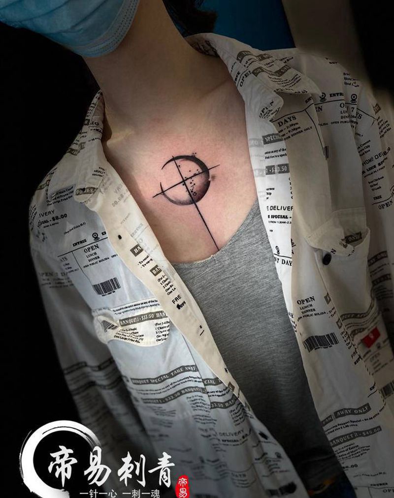 暗黑纹身图片_胸部纹身图案