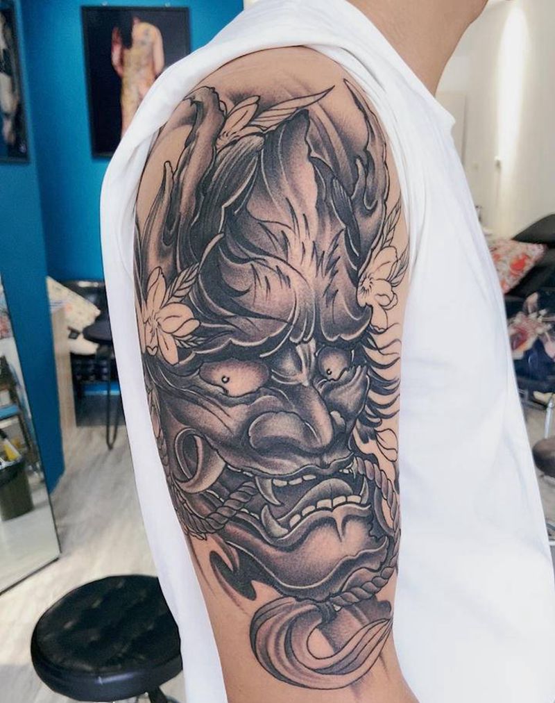 般若【第二天】纹身图片_肩部老传统新传统纹身图案