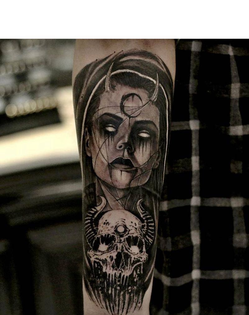 暗黑风格原创设计纹身图片_手臂纹身图案