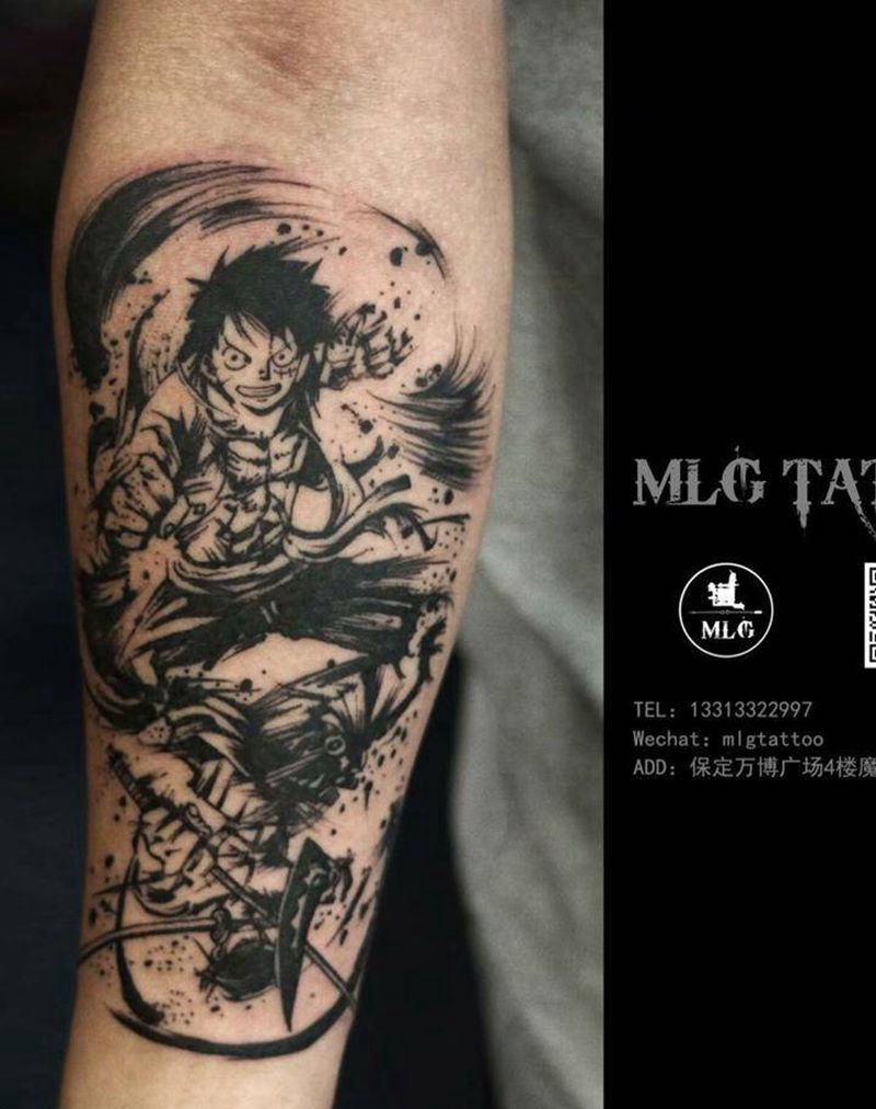 小臂海贼作品欣赏纹身图片