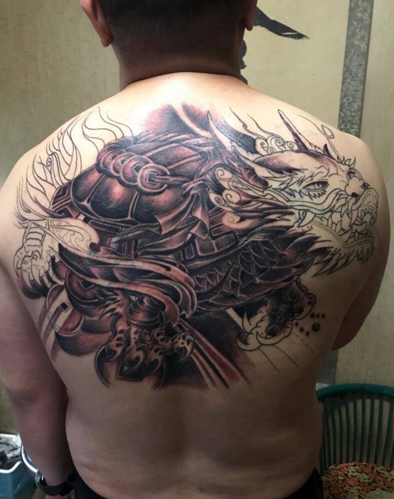 龙龟覆盖图案(未完成)纹身图片