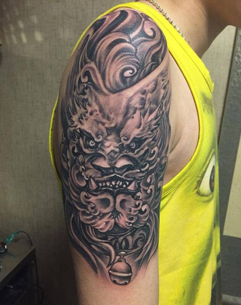 唐狮子走起！纹身图片