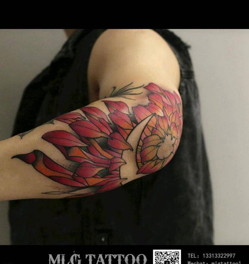 未完成作品纹身图片_手臂New School纹身图案