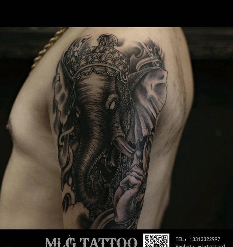 象神纹身图片