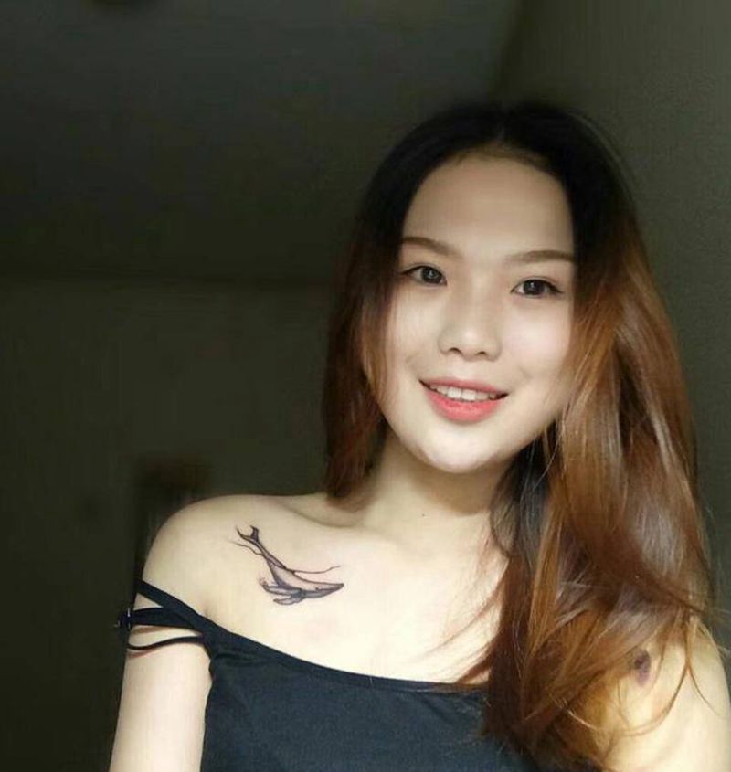 清新鲸鱼纹身图片