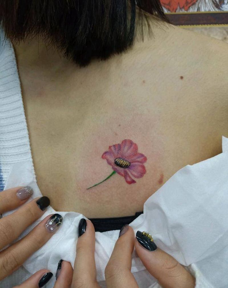 疤痕遮盖纹身图片