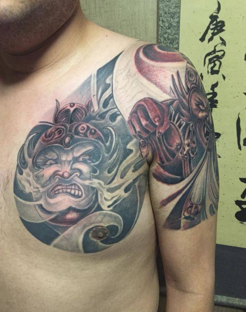 哼哈二将！纹身图片