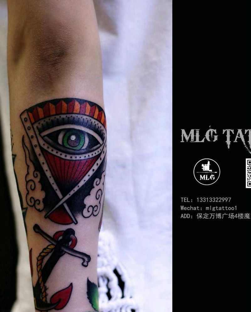 花臂拼接纹身图片