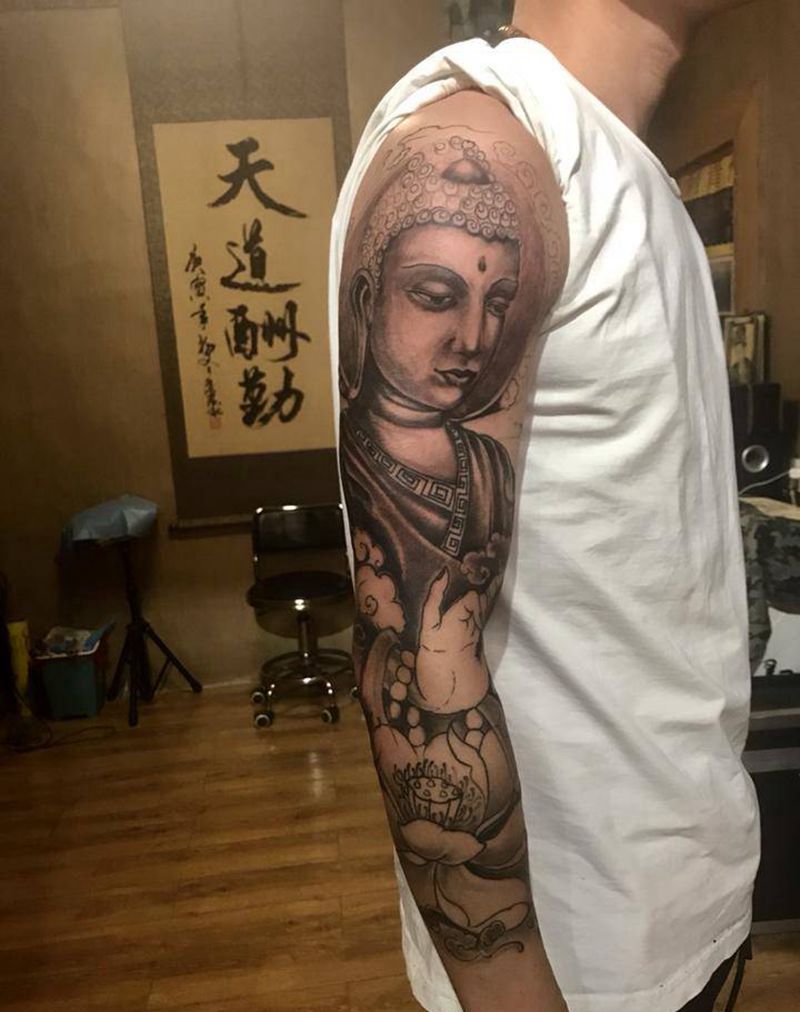 下次彩色菩萨纹身图片