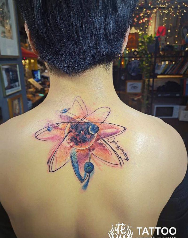 星球遮盖纹身图片_New School纹身图案