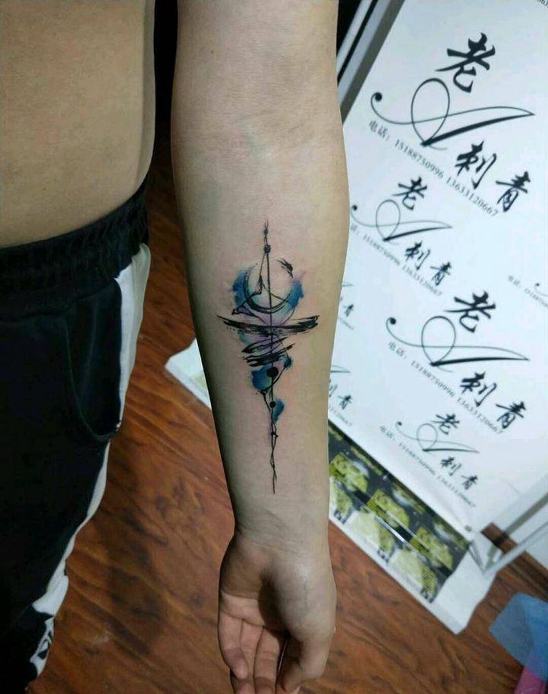 水彩小清新纹身图片