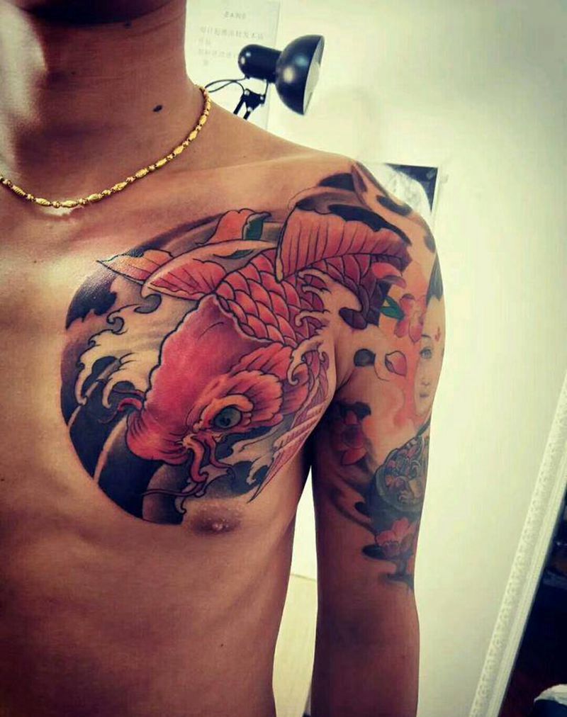 半甲完工纹身图片