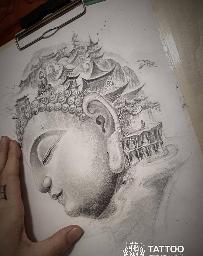 三千大世界纹身图片_佛纹身图案