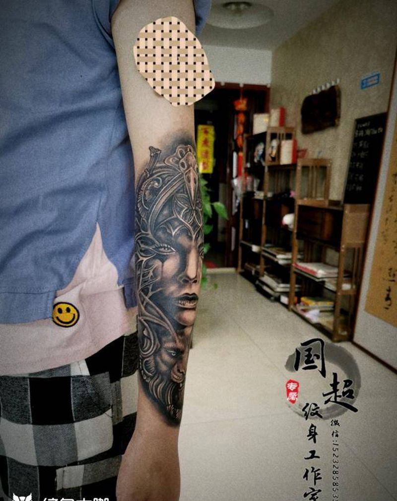 欧美纹身图片_手臂欧美写实纹身图案