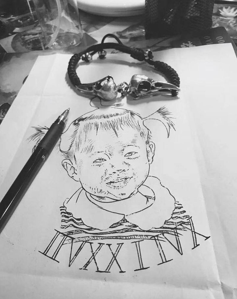 宝宝肖像作品纹身图片