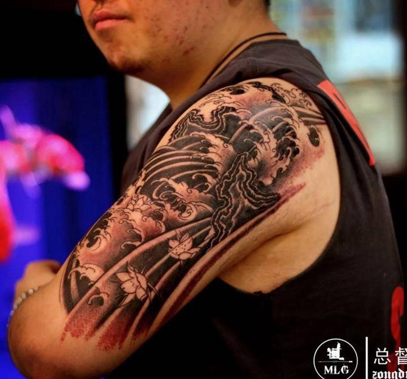 近期作品纹身图片_成品手臂脚部传统欧美图腾宗教纹身图案