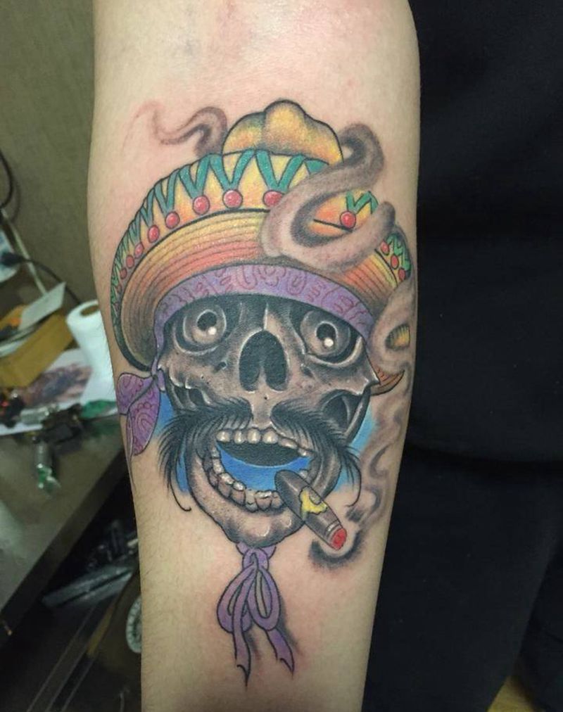 欧美骷髅纹身图片