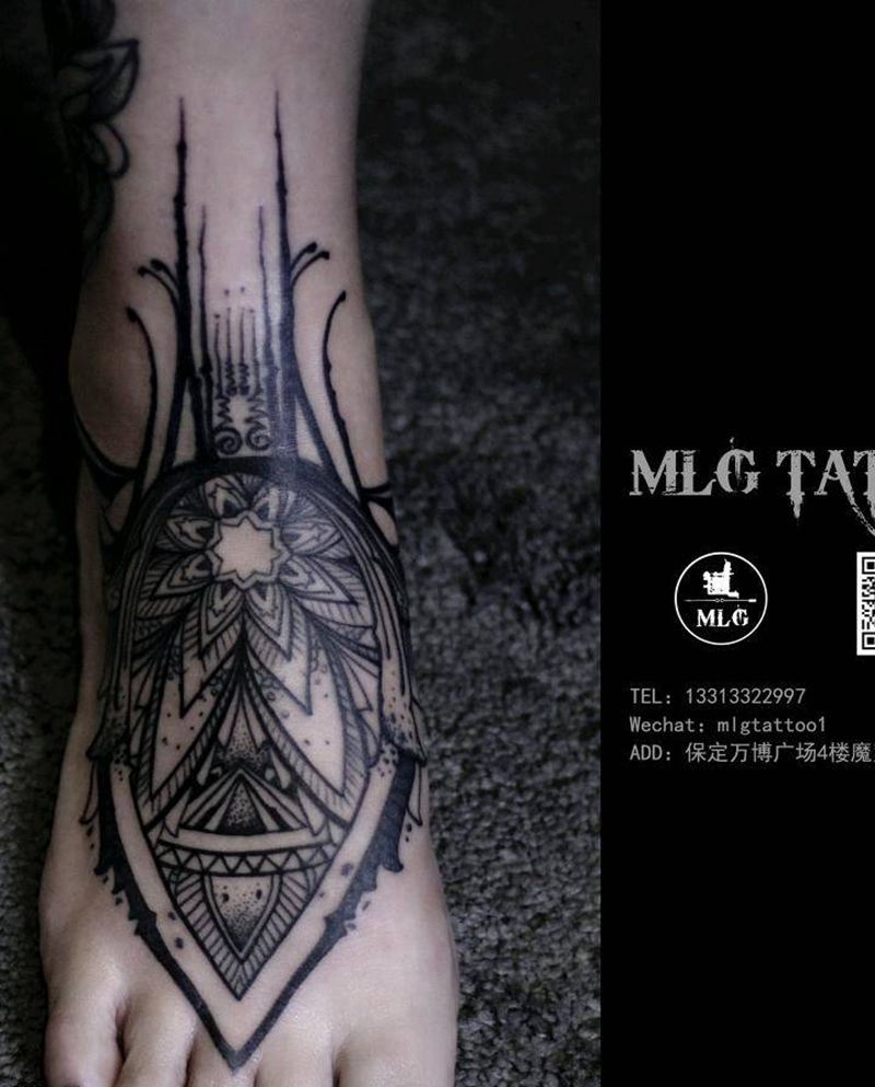 曼达拉纹身图片