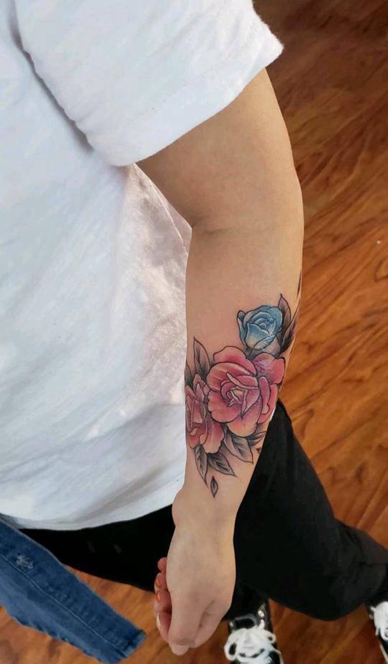 遮盖纹身图片_手臂小清新   花纹身图案