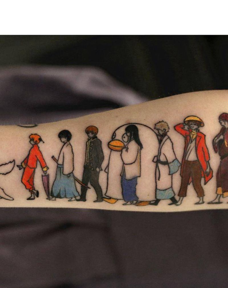 动漫人物纹身图片_手臂Old SchoolNew School纹身图案