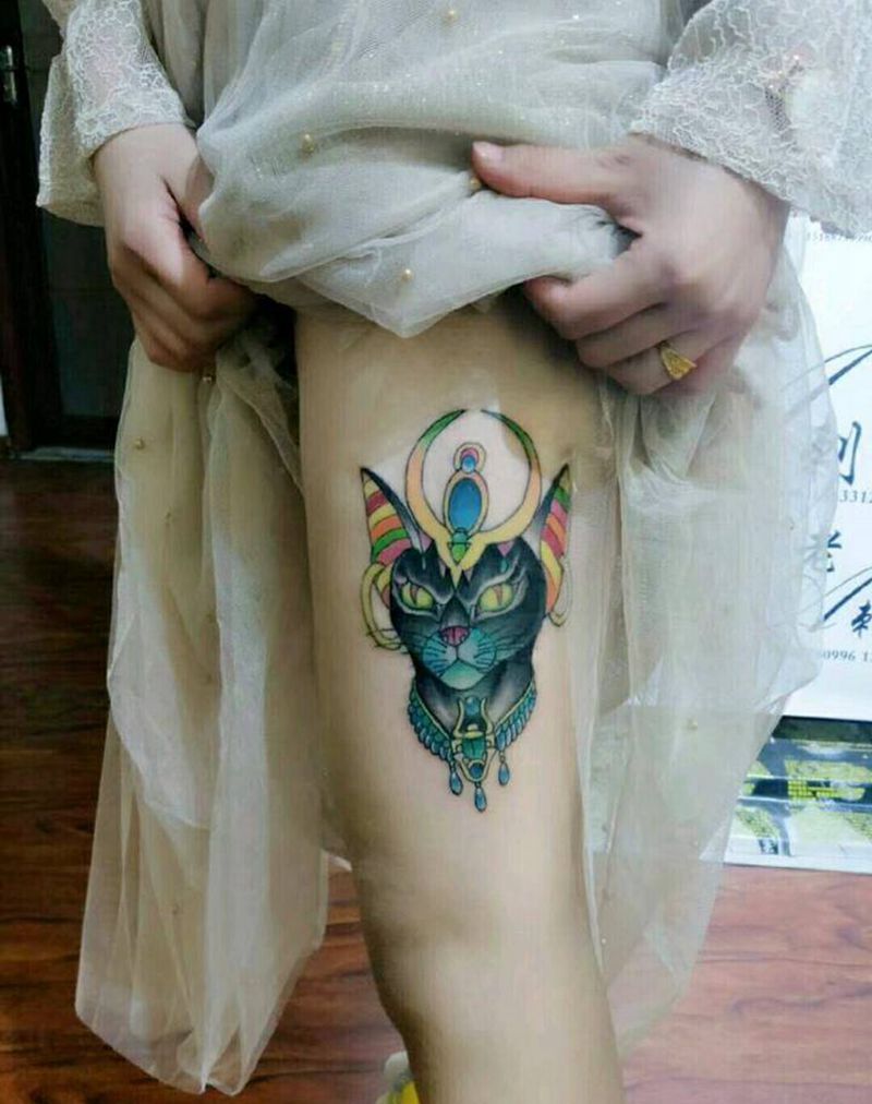 欧美猫咪纹身图片