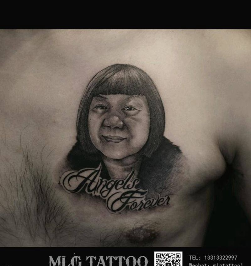 人物肖像写实纹身图片