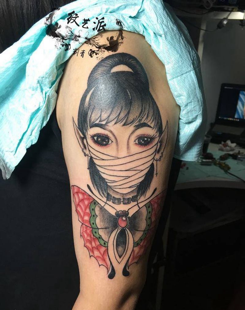 蝴蝶精灵纹身图片