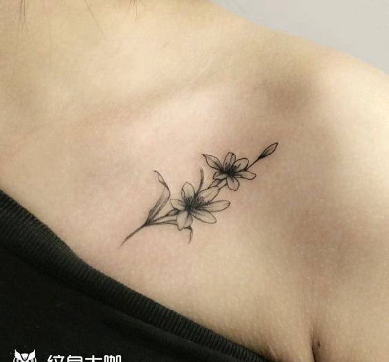 小清新纹身图片_肩部几何纹身图案