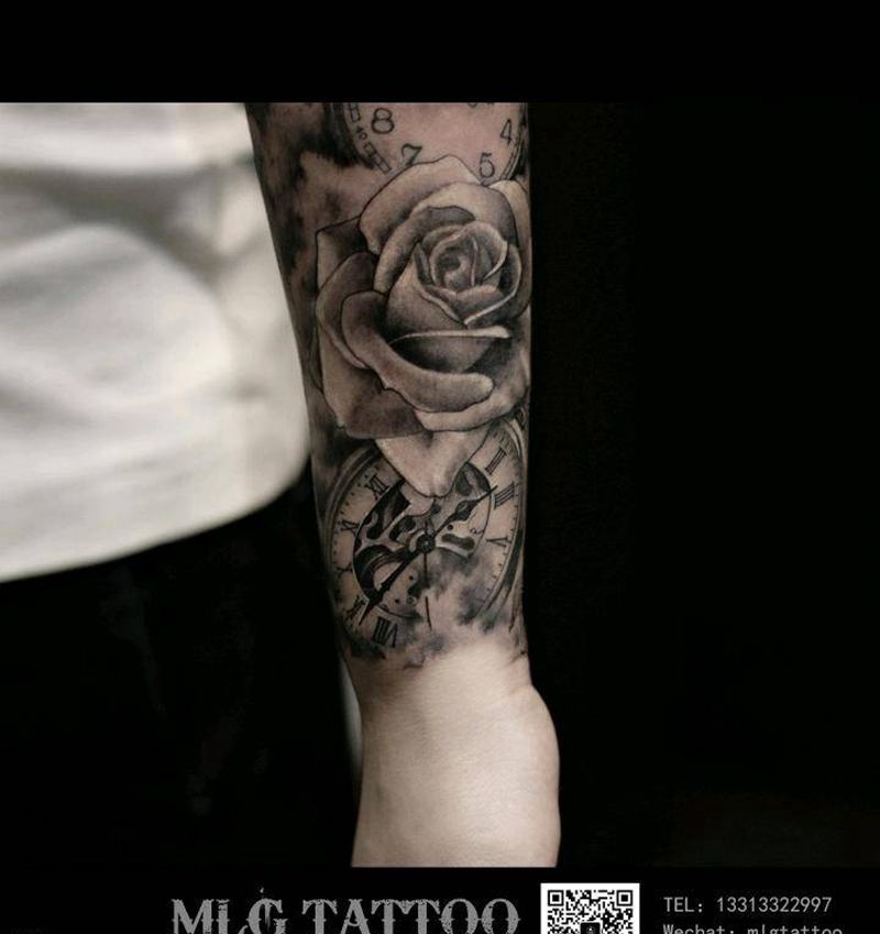 写实小天使纹身图片