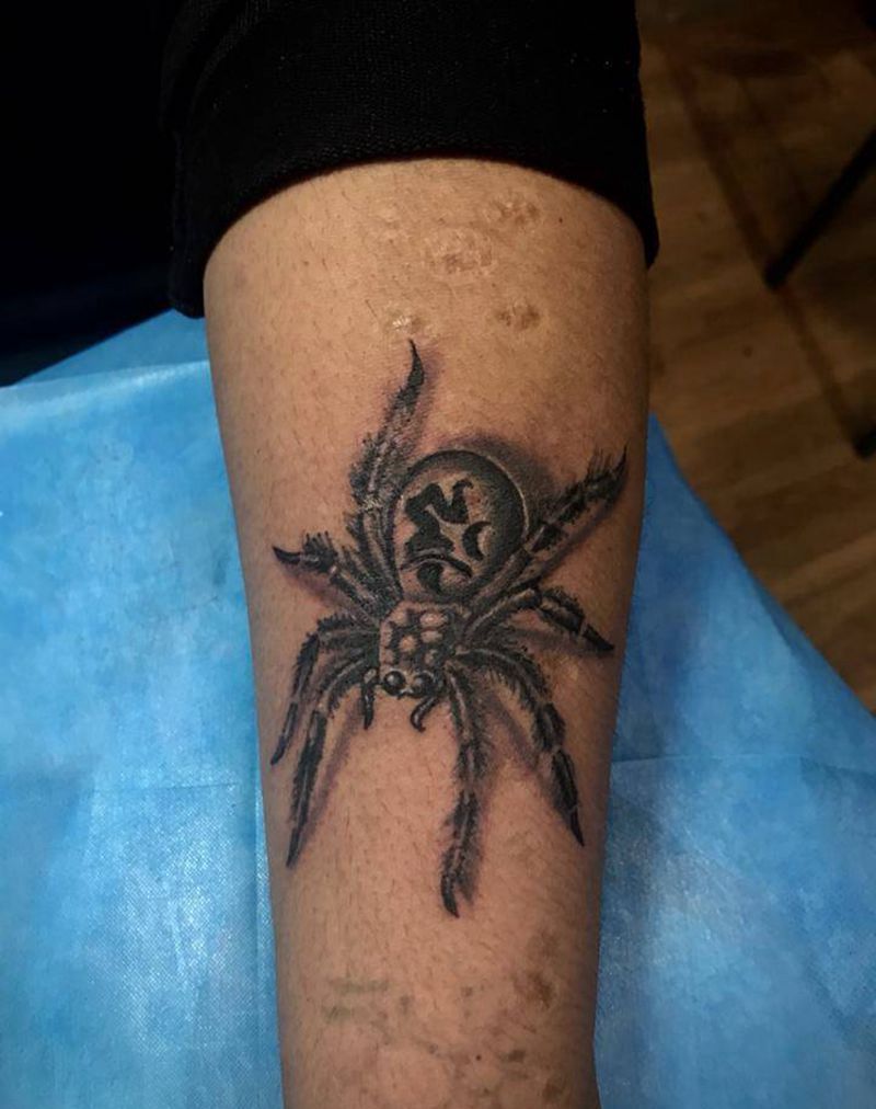 蜘蛛覆盖纹身图片