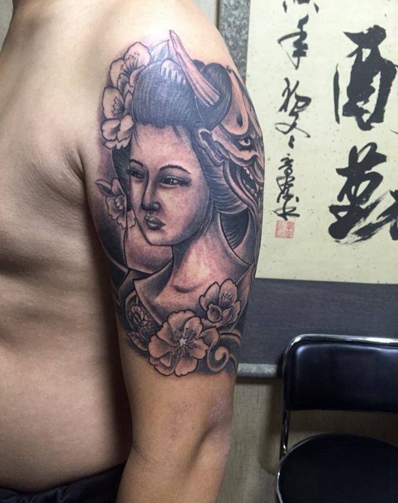 艺妓纹身图片