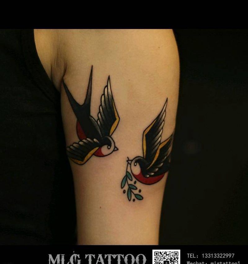 燕子纹身图片