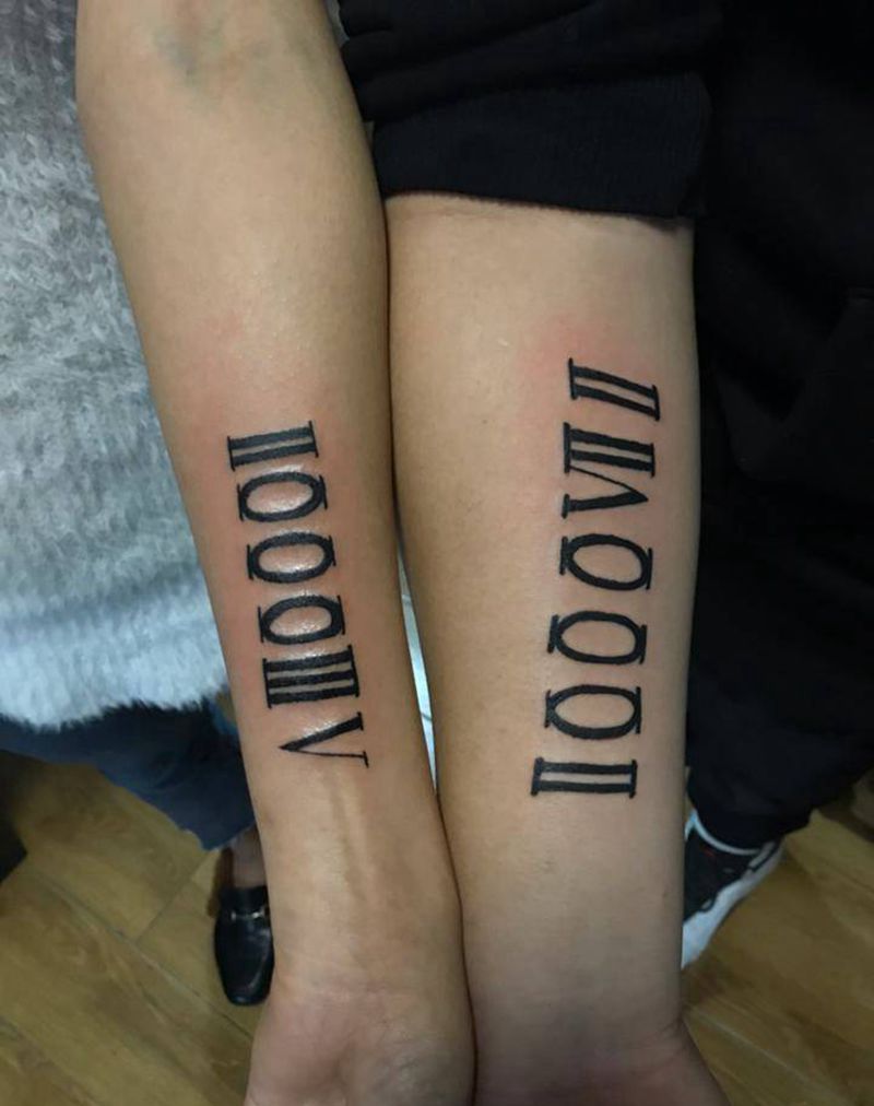 罗马数字!纹身图片