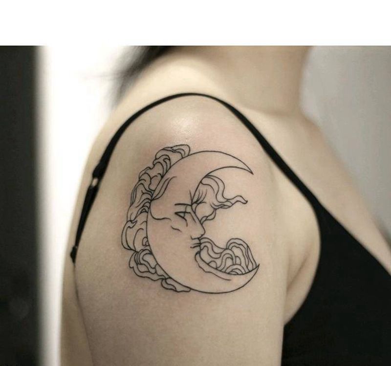 情侣纹身纹身图片_手臂点刺图腾纹身图案