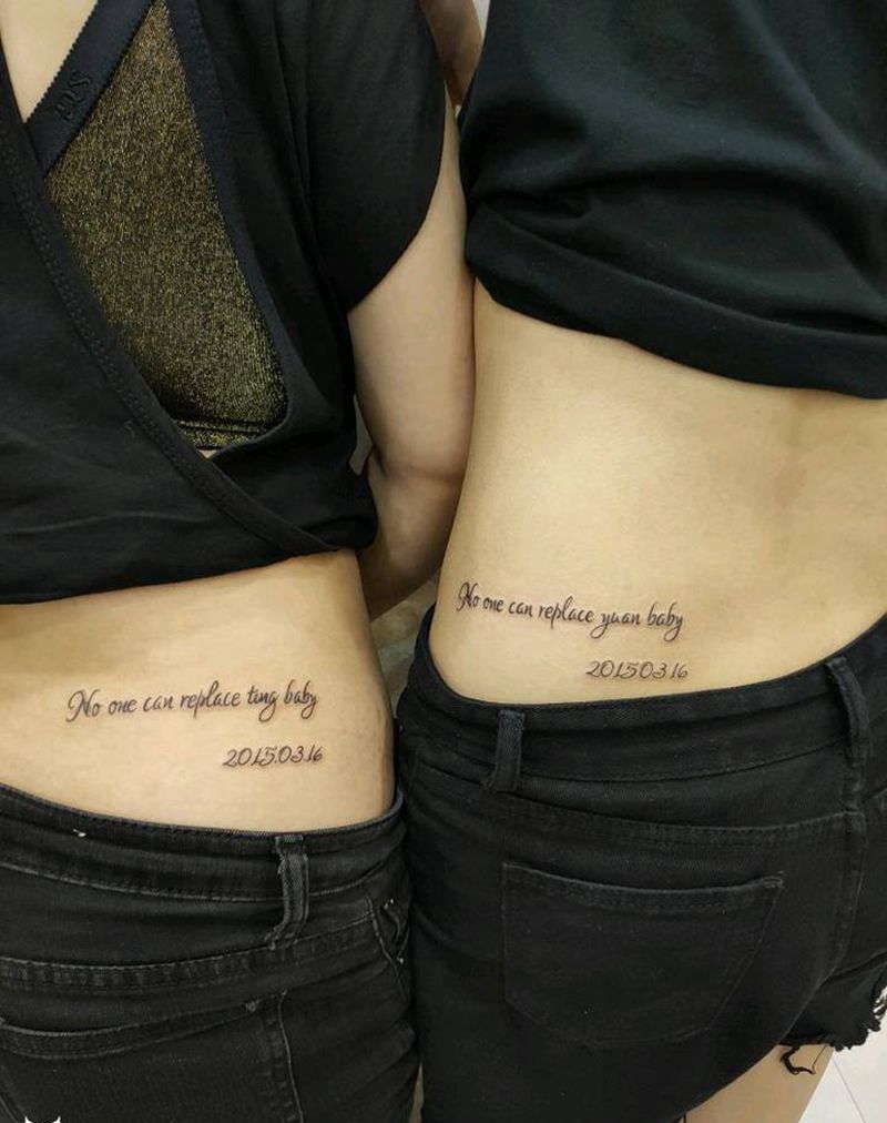 英文纹身图片_臀部纹身图案