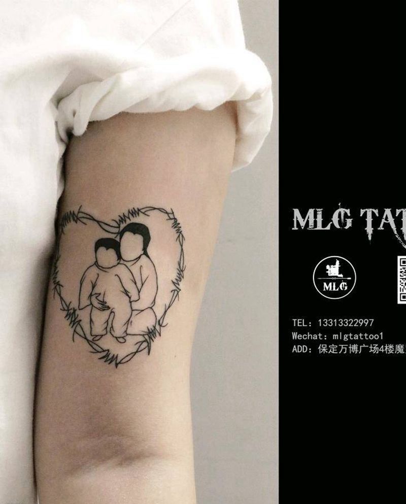 照片线条纹身图片_肩部几何纹身图案