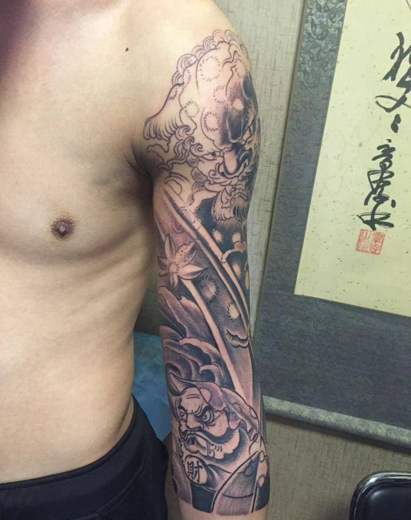 七分袖未完成！纹身图片