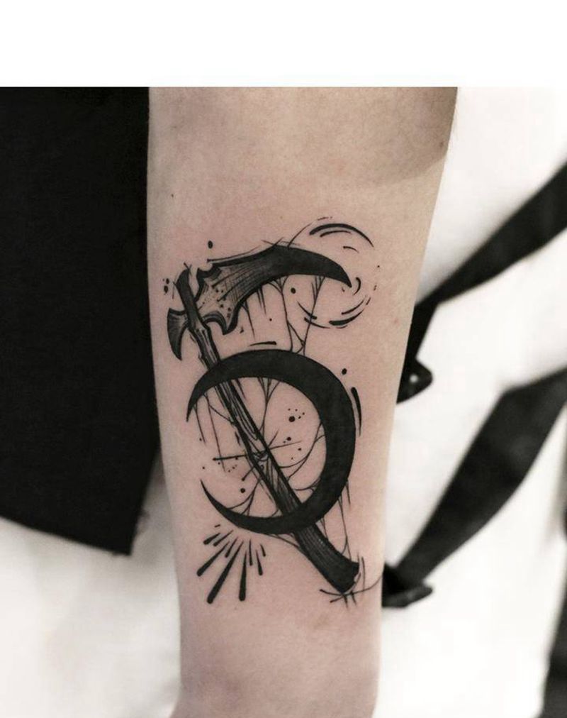 暗黑风格纹身图片_手臂欧美写实New School纹身图案