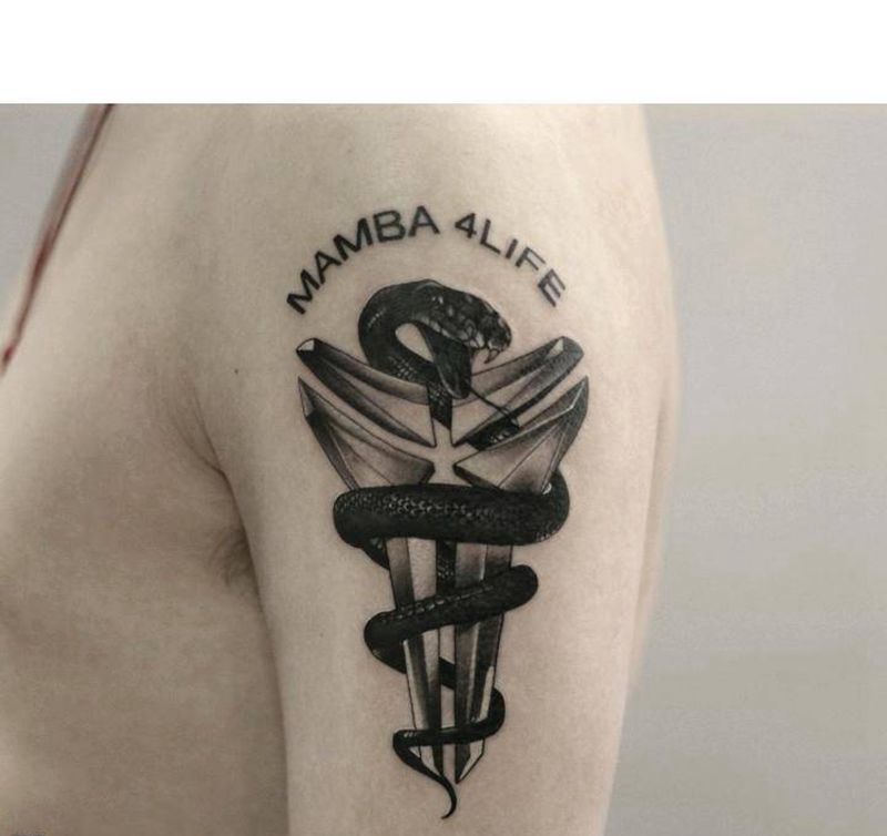 曼巴精神永存纹身图片_欧美写实纹身图案