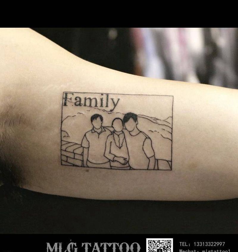 简笔画纹身图片_手臂几何纹身图案