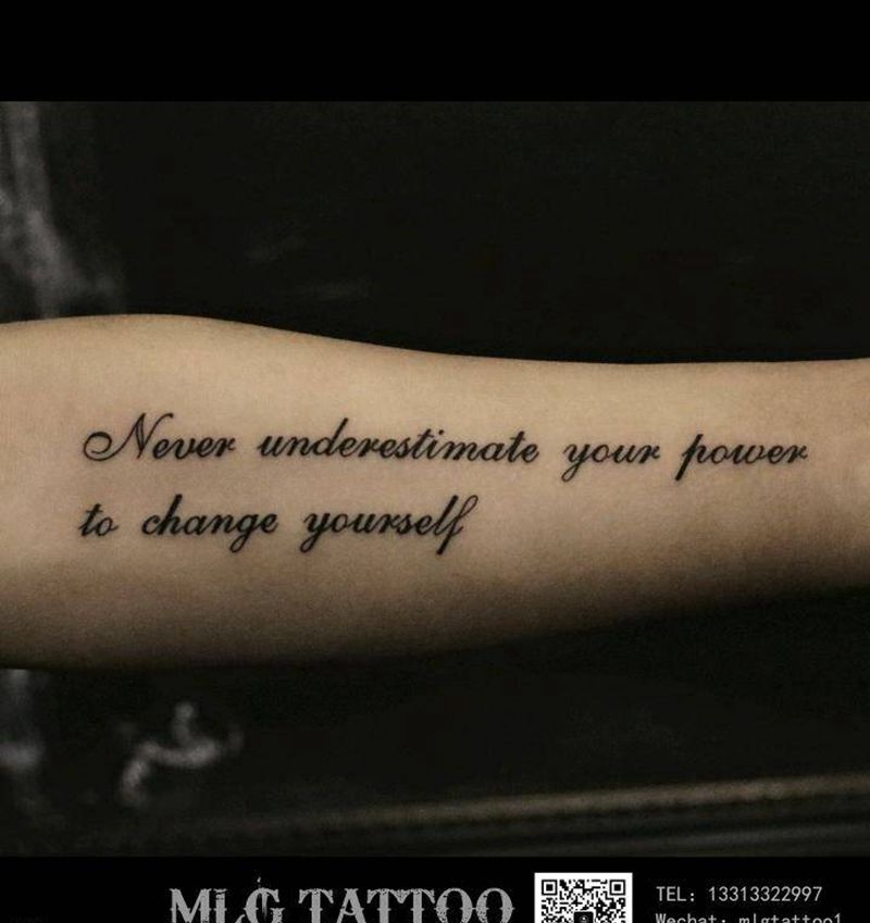 英文纹身图片_手臂腰部花体字纹身图案