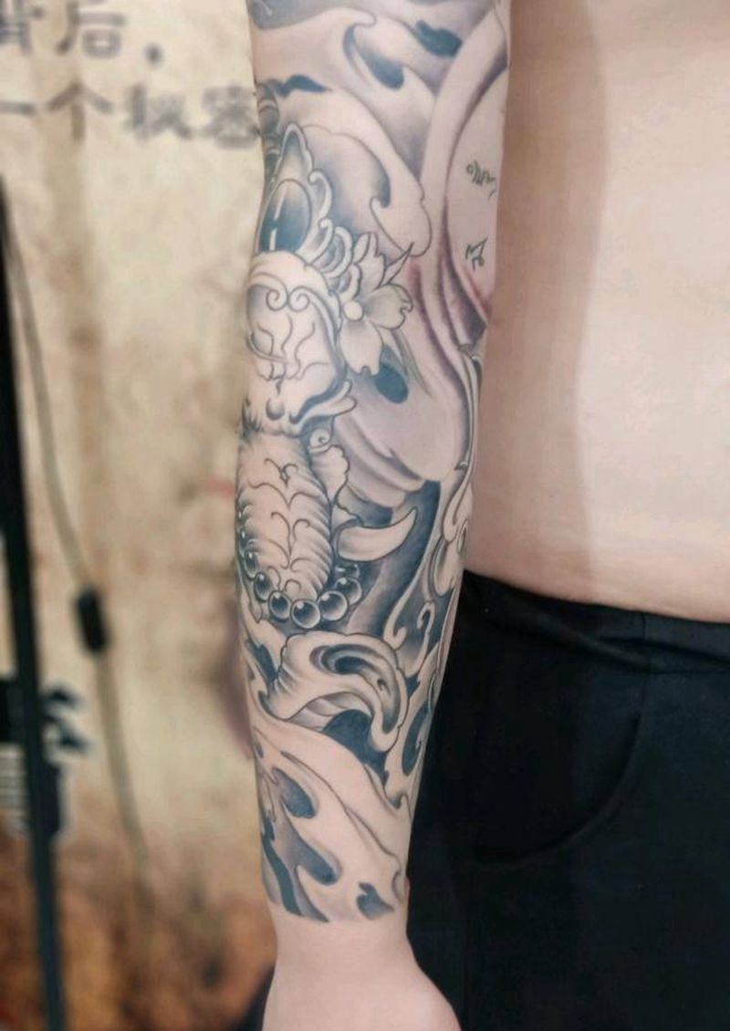 象神纹身图片_手臂纹身图案