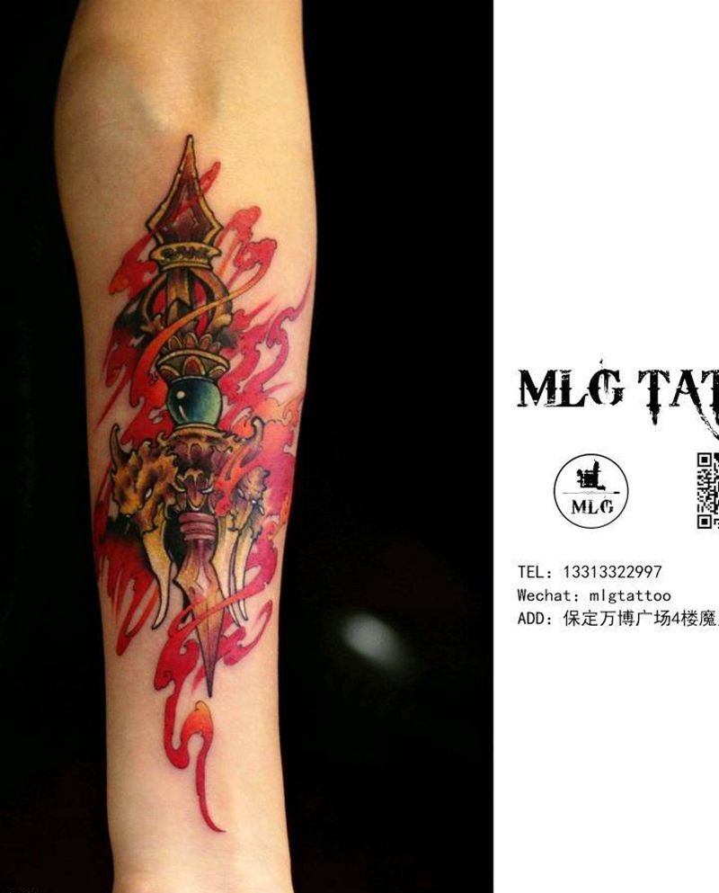 降魔杵纹身图片