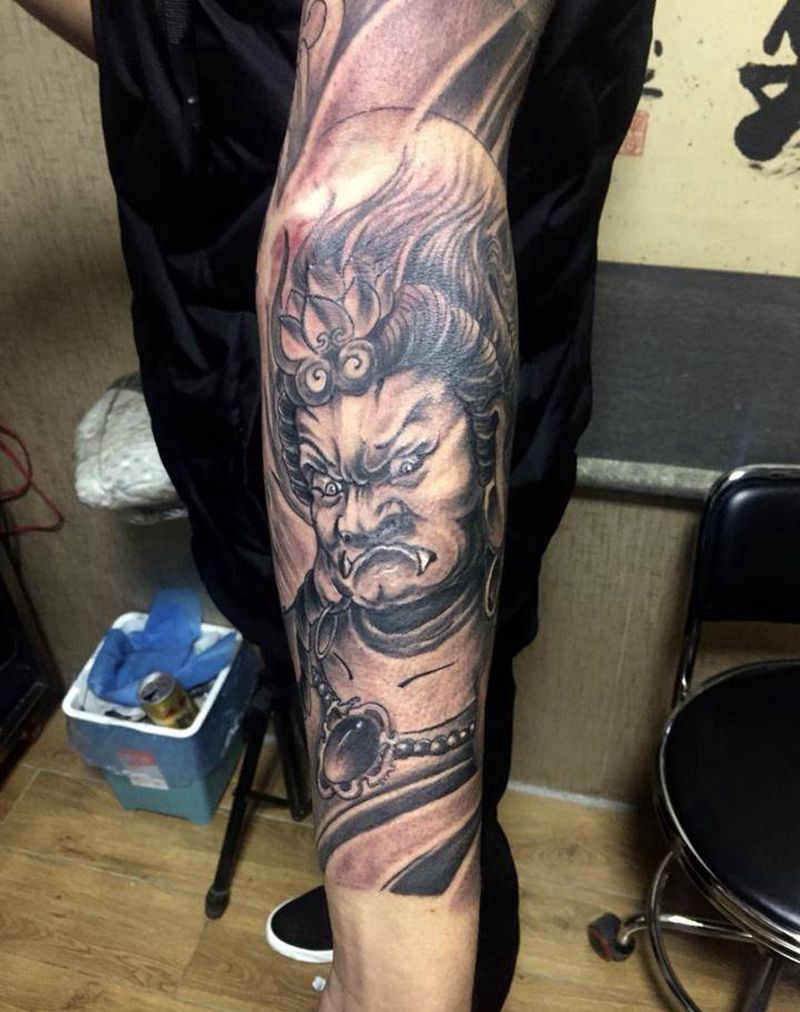 不动尊菩萨！纹身图片