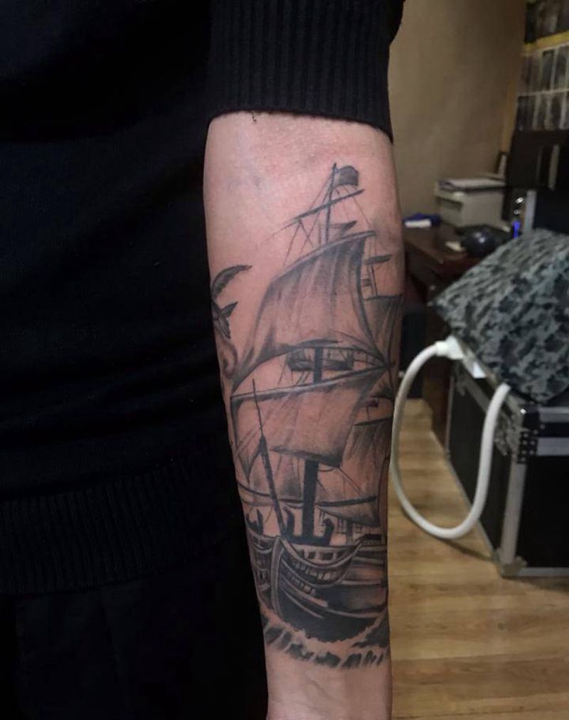 一帆风顺纹身图片