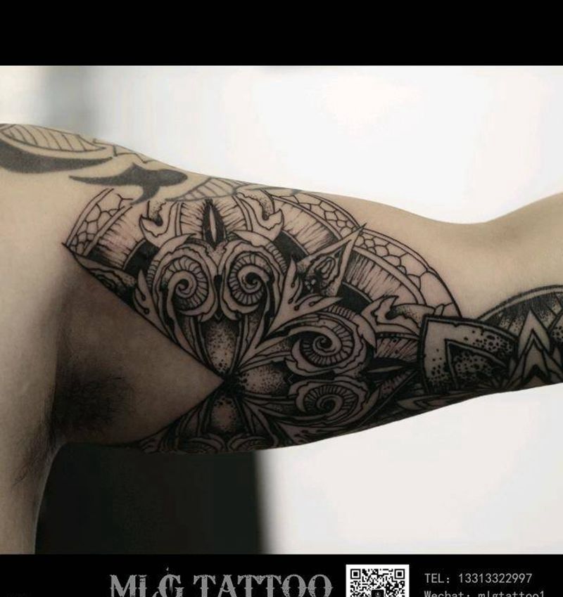 曼达拉纹身图片