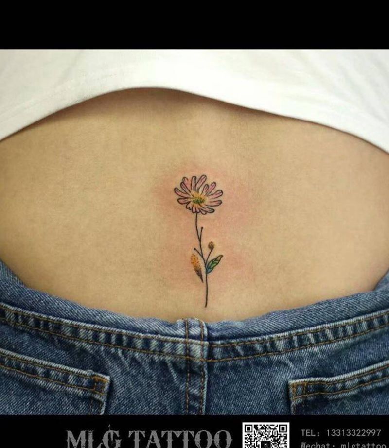 后腰遮盖作品纹身图片